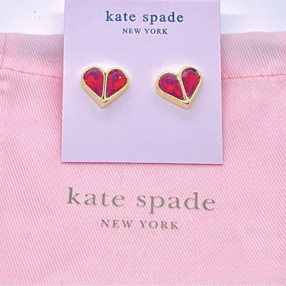 NWT Kate Spade Ruby Red CZ Earrings, Valentine’s Day! - Picture 3 of 5